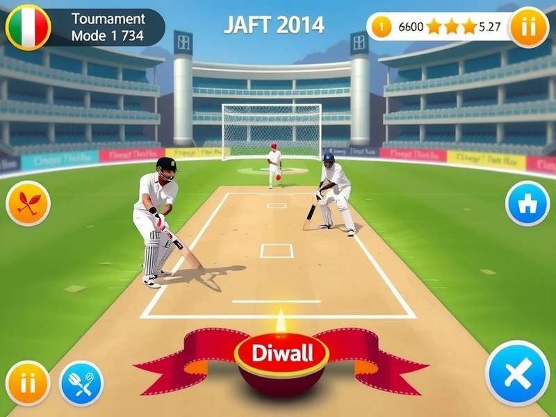 Jai Ho Ballers gameplay screenshot showing cricket action